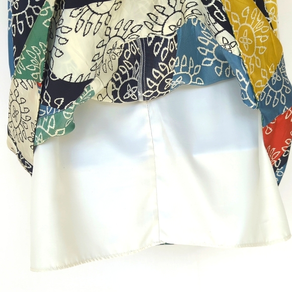 BCBGMaxAzria | 100% SILK Patchwork Babydoll Dress - Picture 11 of 14